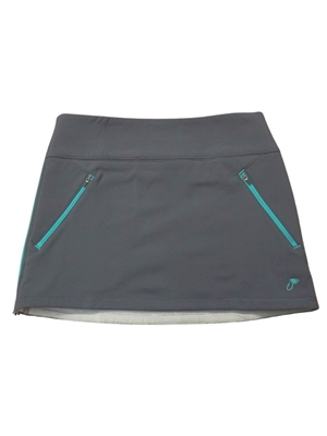 FisheWear Allagash Soft-Shell Skirt in grey/teal.