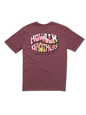 Howler Brothers Bubble Gum T-Shirt in Plum Wine Fly Fishing T-Shirts at Mad River Outfitters