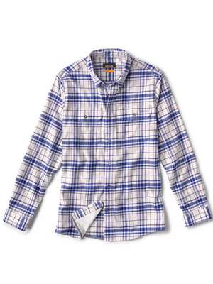 Orvis Flat Creek Tech Flannel Shirt- true blue