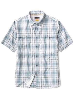 Orvis Short Sleeve Open Air Caster Shirt- blue fog plaid