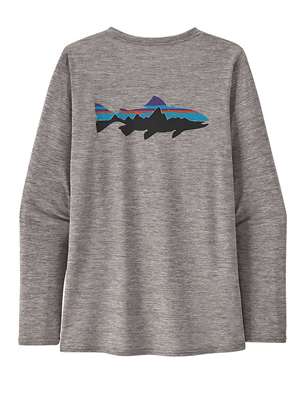 Patagonia Women's Long-Sleeved Capilene Cool Daily Graphic Shirt - Waters in Feather Grey