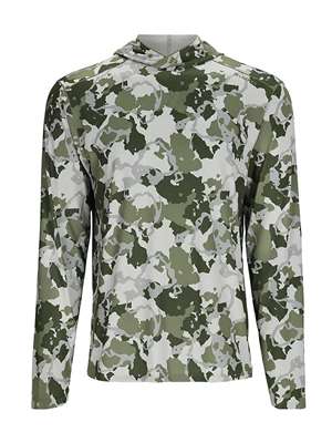 Simms Solarflex Hoody regiment camo clover Men's Fly Fishing Shirts at Mad River Outfitters