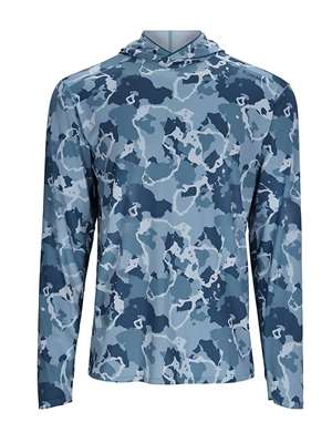 Simms Solarflex Hoody regiment camo neptune Men's Fly Fishing Shirts at Mad River Outfitters