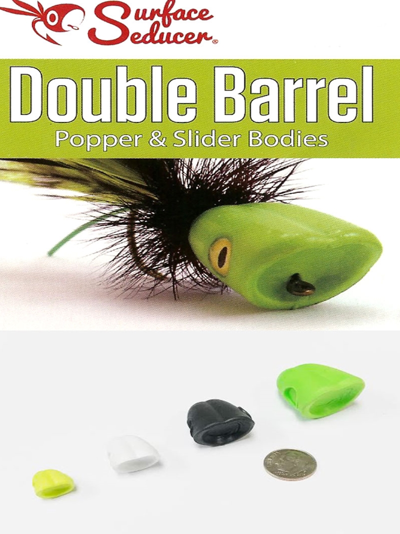 DOUBLE BARREL BASS POPPER - BLACK & PURPLE
