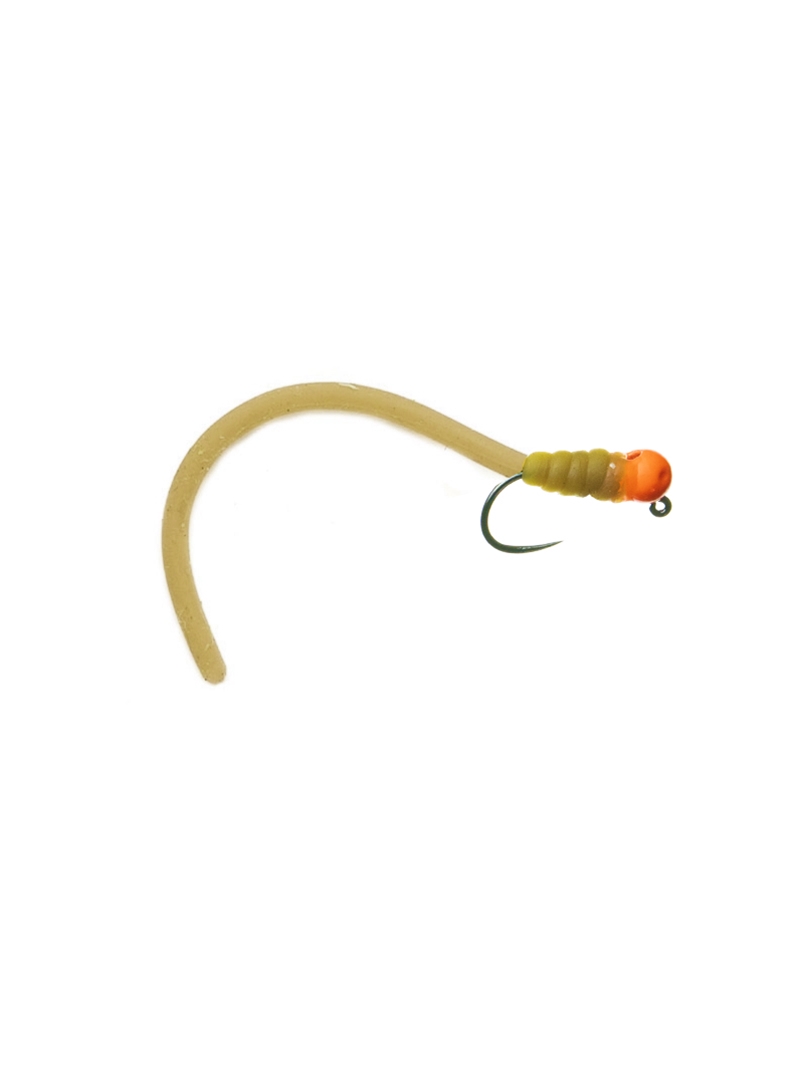  Wild Water Fly Fishing Chartreuse Squirmy Worm Flies Tungsten  Bead Head - Size 12 - Pack of 6 : Sports & Outdoors