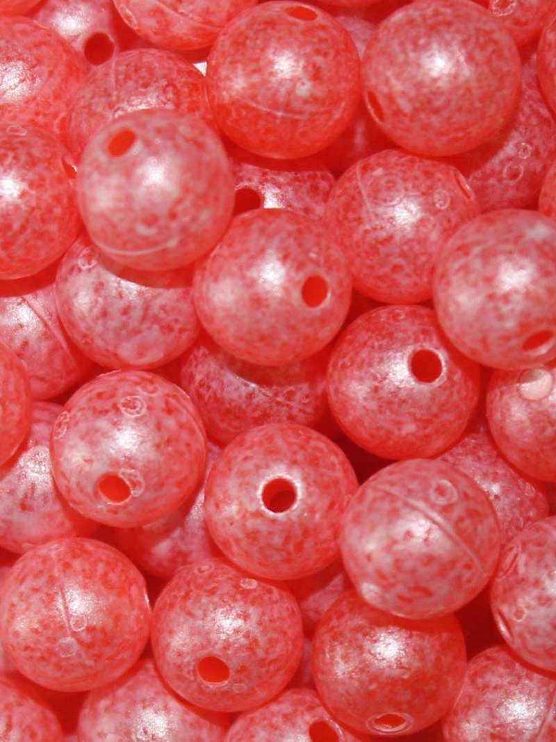 Strawberry Roe UV - Glass Steelhead & Trout Egg Beads –
