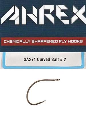 Ahrex SA274 Curved Salt Hooks saltwater fly tying hooks