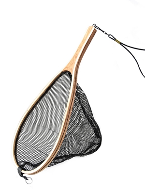 Vampfly S~M Solid Wooden Handle Fly Fishing Landing Net Trout Net