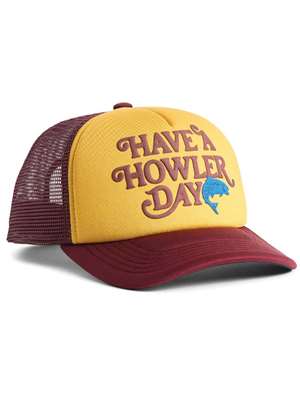 Howler Brothers Have a Howler Day Foam Dome Hat in Gold/Maroon New Hats at Mad River Outfitters