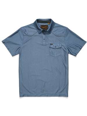 Howler Brothers Ranchero Tech Polo in Mirage Blue. Men's Fly Fishing Shirts at Mad River Outfitters