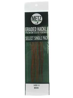 Metz Hackle Select Single Pack - Brown Hackle and Dry Flies