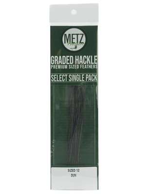 Metz Hackle Select Single Pack - Dun Hackle and Dry Flies