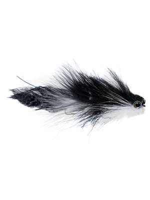 Galloup's mini Bangtail T & A Streamer- Black/White