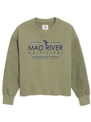 Mad River Outfitters Women's Reverse Fleece Midi Sweatshirt- Moss