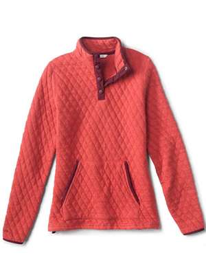 Orvis Women's Quilted Snap Sweatshirt- paprika