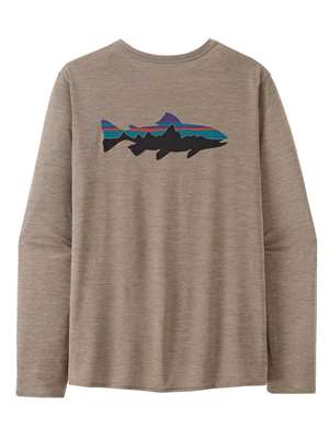 Patagonia Men's Long-Sleeved Capilene Cool Daily Graphic Shirt in Seabird Grey X-Dye Gifts for Men