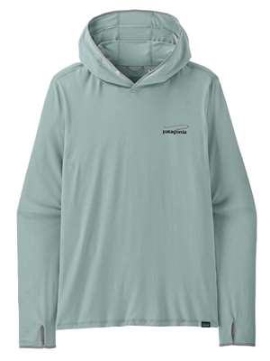 Patagonia Men's Tropic Comfort Natural Graphic Hoody in Casting Logo: Thermal Blue Men's Fly Fishing Shirts at Mad River Outfitters