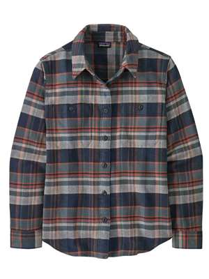 Patagonia Women's Fjord Flannel Shirt in smolder blue. Shop great fly fishing gifts for women at Mad River Outfitters