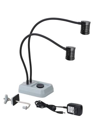 Alert Stamping Dual LED Head Pro Lite Fly Tying Lamp Vise Lights  and  Magnifiers