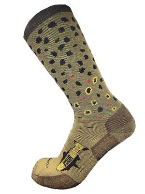 RepYourWater Brown Trout Socks available at Mad River Outfitters. New Socks at Mad River Outfitters