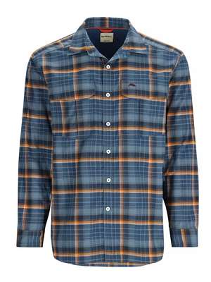 simms coldweather shirt neptune/sun glow ombre plaid Men's Layering and Insulation