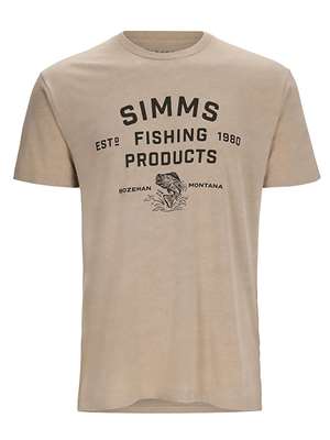 Simms Stacked Bass T-Shirt- oatmeal heather