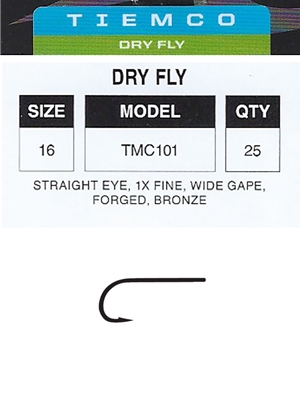 Tiemco 101 straight eye dry fly hook