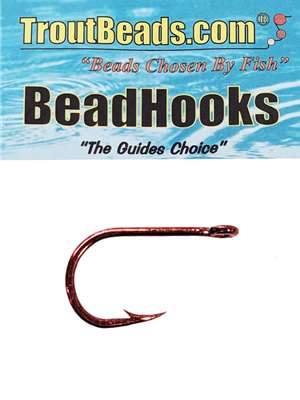 Trout Bead BeadHooks in Red fly tying egg hooks