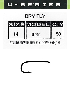 Umpqua U-Series U001 Dry Fly Hooks