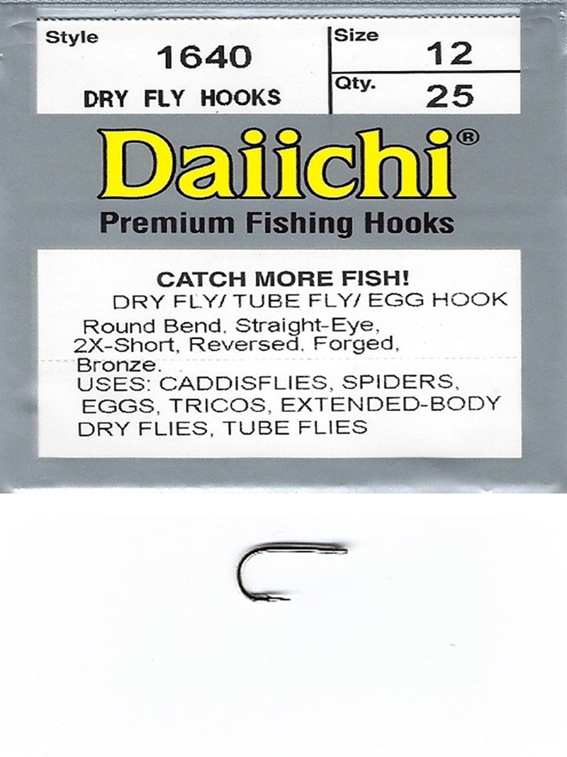Daiichi 1640 Multi-Use Dry Fly Hook, Fly Tying