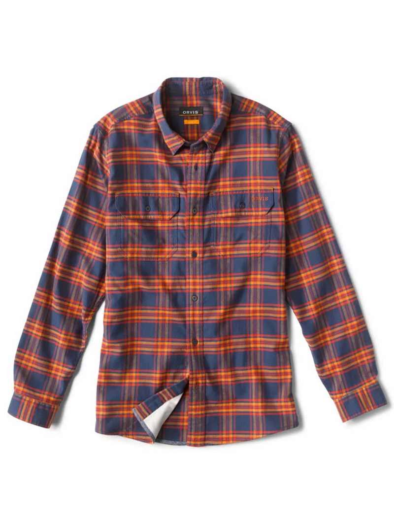 Orvis Women's Stretch Flannel Button Down Shirt, Red Plaid XS