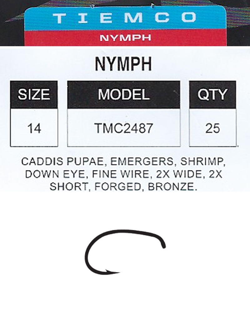 Umpqua TIEMCO Fly Tying Hooks TMC 2487 (100 Pk) 16 for sale online