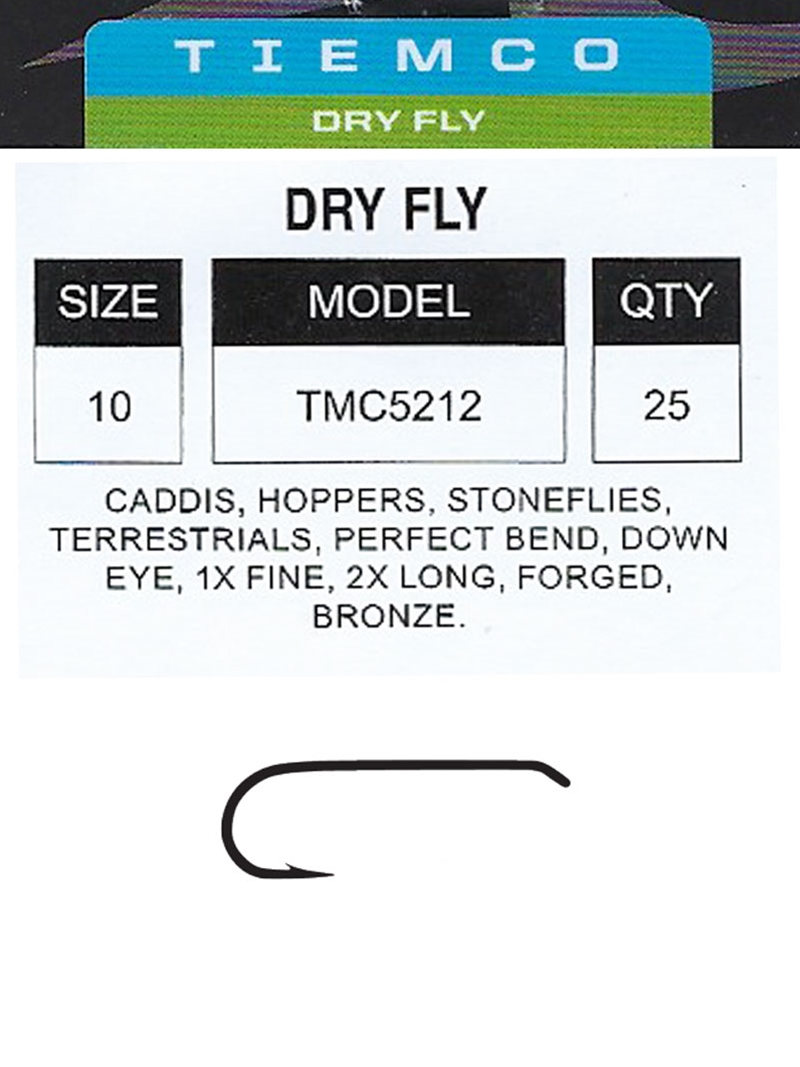 Umpqua Tiemco Fly Tying Hooks TMC 5212 (25 Pk) 12 (D)