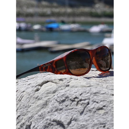 Cocoons Wide Line Polarized Sunglasses-black / Amber