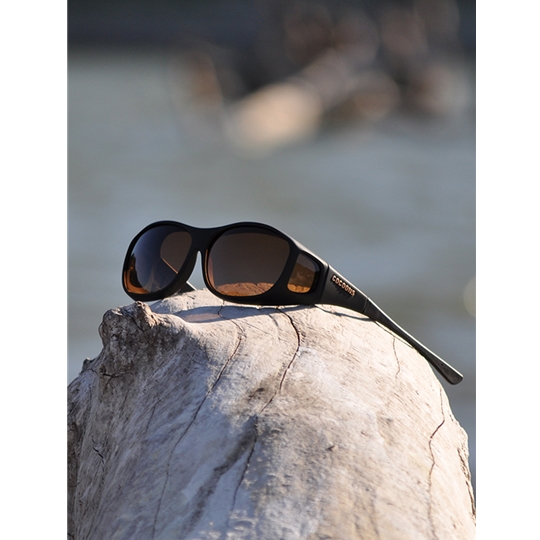 Cocoons Slim Line (Medium) Sunglasses in Black