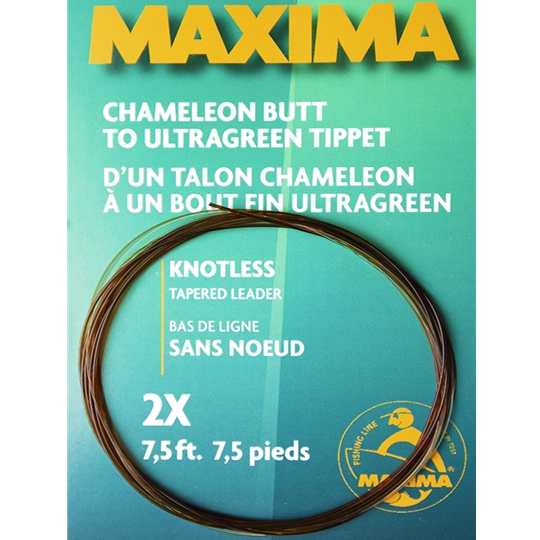 Maxima Knotless Tapered Leader 6X 7.5 ft Clear