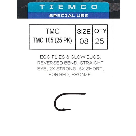 TIEMCO 105 STRAIGHT EYE EGG HOOK - FRED'S CUSTOM TACKLE
