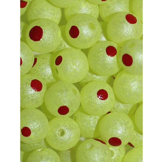 6mm-10mm Chartreuse Trout Mottled Fishing Beads - SteelheadStuff Float and  Fly Gear